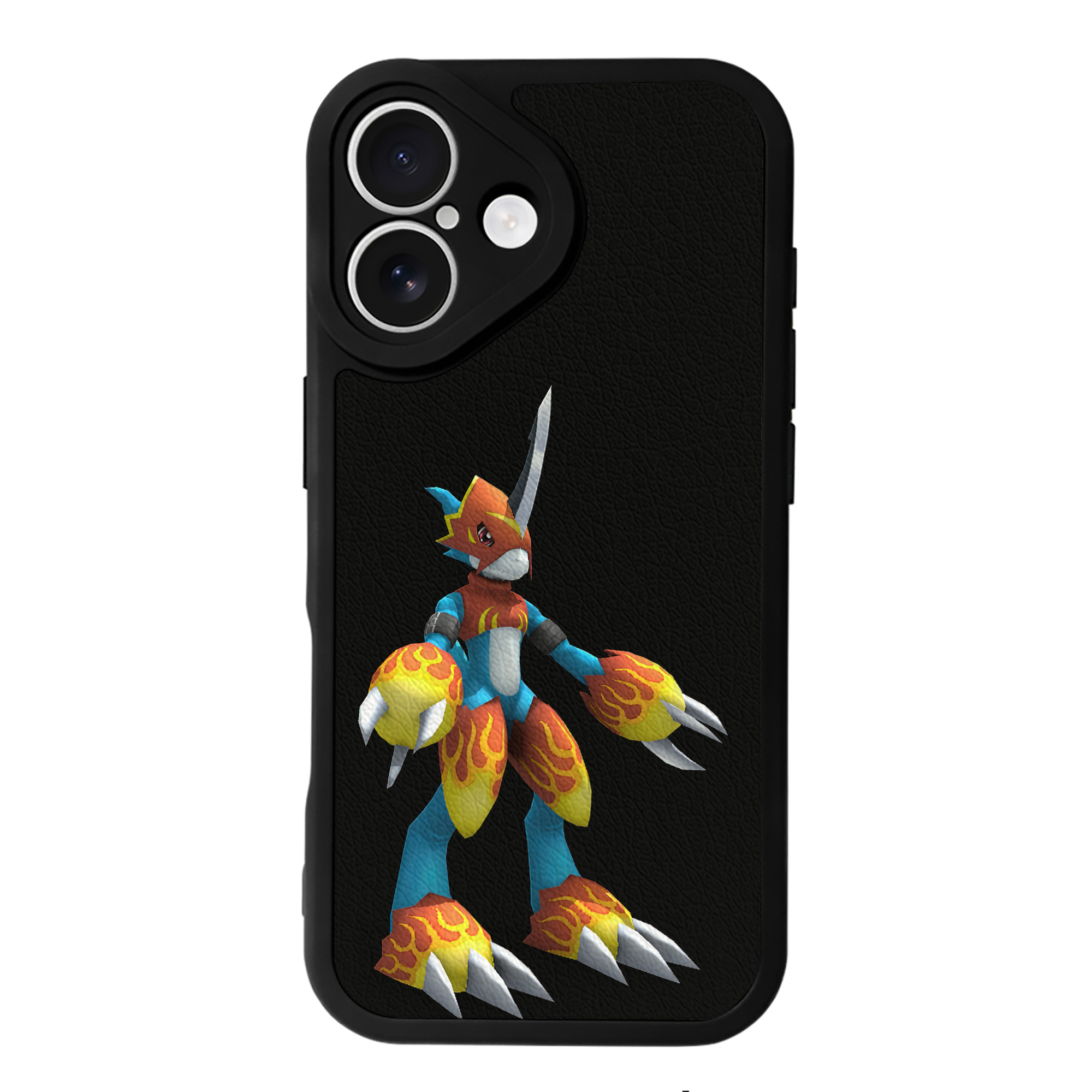 （画像用） Digimon デジタルモンスター/デジモン 【iPhone 16シリーズ対応】シリコンスマホケース（レザー調） 材質：シリコン